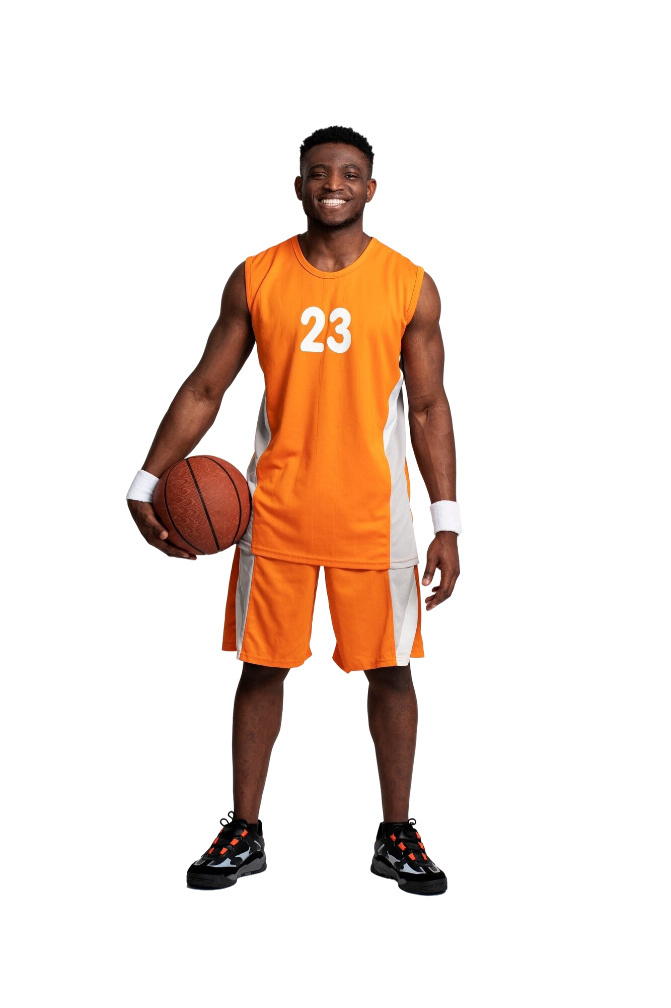 full shot man playing basketball