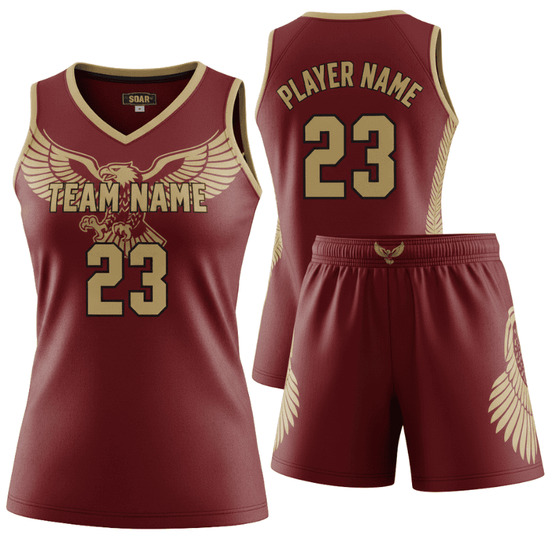 custom eagle wing women basketball jersey
