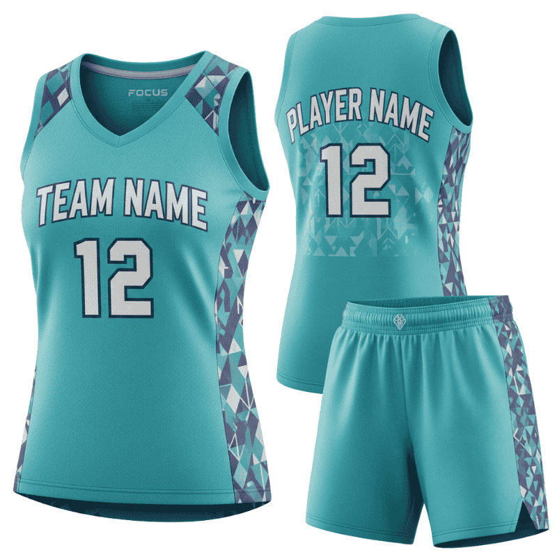 custom geometric women basketball jersey