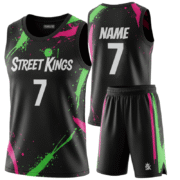 custom graffiti basketball jersey & shorts for youth