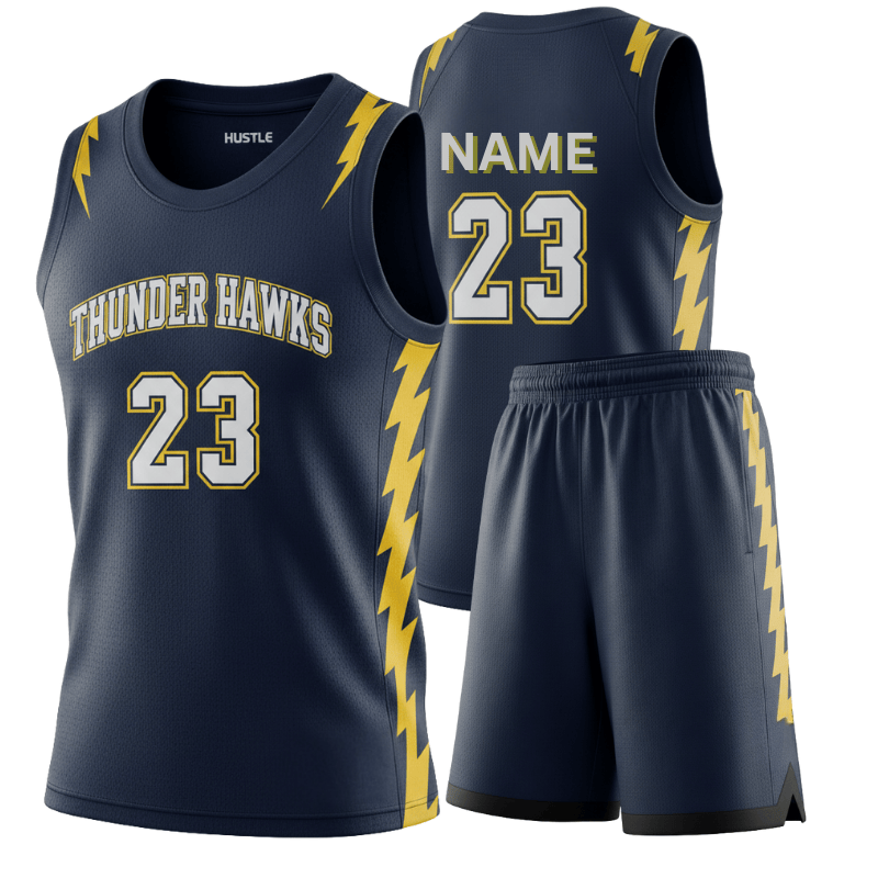 Custom Lightning Youth Basketball Jersey and Shorts Set